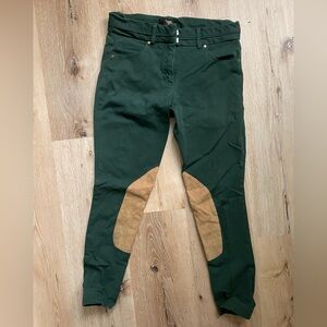 Hunter Green Le Fash NY Knee Patch Breeches US 24